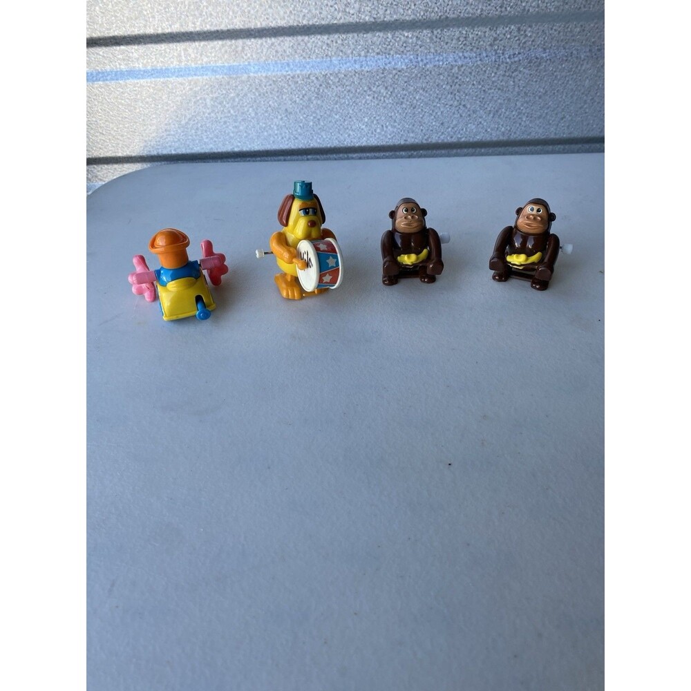 Vintage Tomy Wind Up Toys Lot Drummer Dog Gorilla Monkeys Handstand Guy As Is